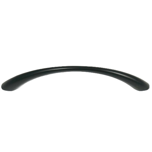 Laurey 75120 Tapered Bow Pull, 4.29 in L Handle, 1.02 in Projection, Zinc, Matte Black