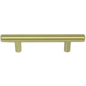 Laurey Melrose Series 87014 T-Bar Pull, 127 mm L Handle, 12 mm H Handle, 32 mm Projection, Steel, Brass/Satin