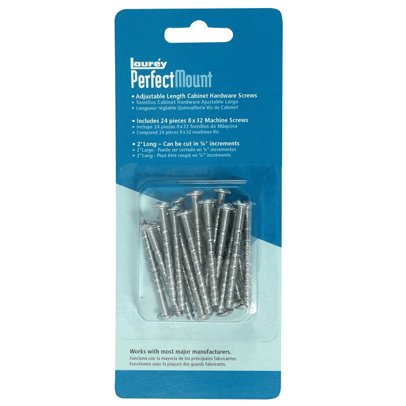 Laurey 98001 Screw, #8-32 Thread, 2 in L, Truss Head, Combo Drive, Zinc, Chrome
