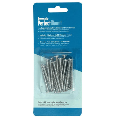 Laurey 98001 Screw, #8-32 Thread, 2 in L, Truss Head, Combo Drive, Zinc, Chrome