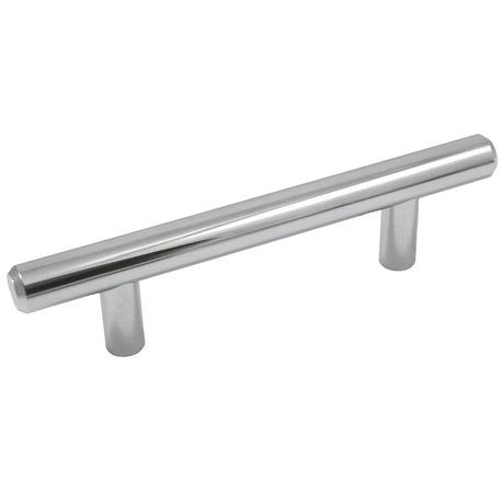 Laurey Melrose Series 59920 Cabinet Pull, 5 in L Handle, 1.3 in Projection, Steel, Polished Chrome