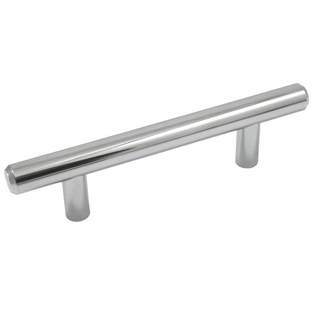 Laurey Melrose Series 59920 Cabinet Pull, 5 in L Handle, 1.3 in Projection, Steel, Polished Chrome