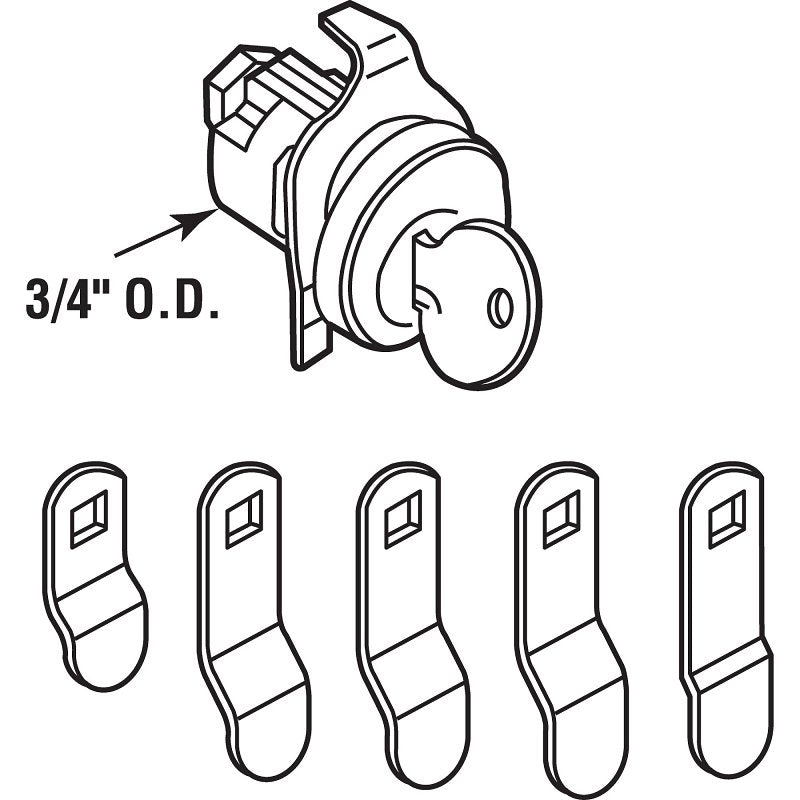 Defender Security S 4533 Mailbox Lock, Tumbler Lock, Steel, Nickel