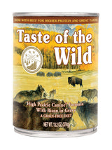 Taste of the Wild High Prairie Adult Bison Dog Food Grain Free 13.2 oz, Pack of 12
