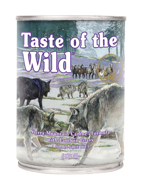 Taste of the Wild Sierra Mountain Adult Lamb Wet Dog Food Grain Free 13.8 oz, Pack of 12