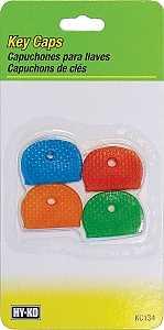 Hy-Ko 2GO Series KC134 Key Cap Set, Vinyl, Blue/Dark Green/Light Yellow/Red, Pack of 5