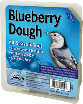 Heath DD-19 Corn Wild Bird Food, 11.25 oz, All-Season, Suet, Cake, Blueberry Dough, Pack of 12