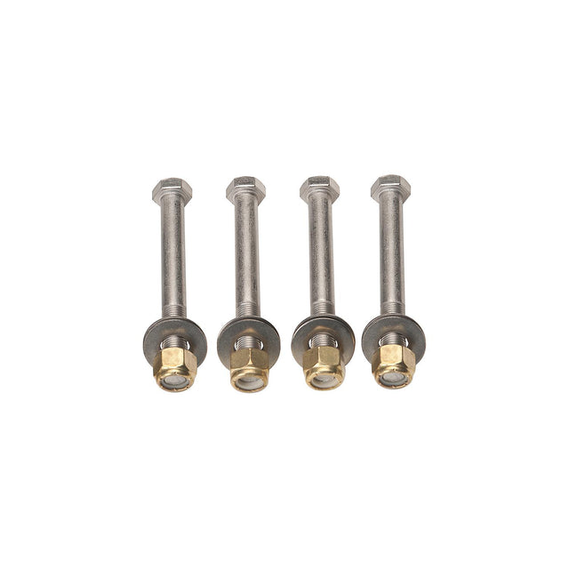 SeaStar Jack Plate Mounting Bolt Kit (Includes 4 each Stainless Steel Bolts, Brass Nylock Nuts and Washers)