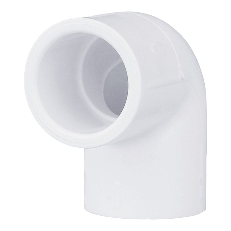 Charlotte Pipe PVC 02300 1000 Elbow, 1 in, Slip, 90 deg Angle, PVC, White, SCH 40 Schedule, 450 psi Pressure