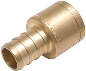 SharkBite UC600LFA Hose to Pipe Adapter, 1/2 in, PEX Barb x Female Sweat, PEX-A, PEX-B, DZR Brass, 200 psi Pressure