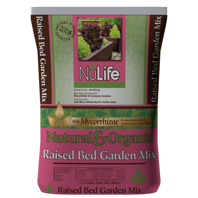 NuLife WNL03314 Raised Bed Garden Potting Soil, 1.5 cu-ft Bag