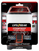 LifeGear 41-3760 Collapsible Lantern, LED Lamp, Plastic, Black/Red