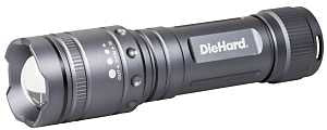 Dorcy DieHard Series 41-6123 Twist Flashlight, AA Battery, Alkaline Battery, LED Lamp, 1700 Lumens Lumens, Gray