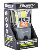 Dorcy Adventure Max Series 41-3119 Lantern with Emergency Signaling, 1.5 V Battery, LED Lamp, 2000 Lumens, Black/Gray