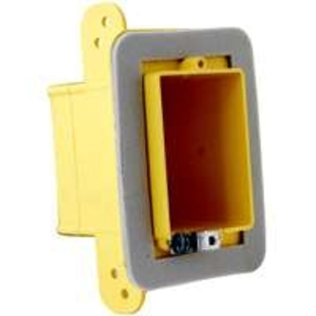 Raco 2011FBAR Cable Box, 1-Gang, Polycarbonate, Yellow, Bracket Mounting