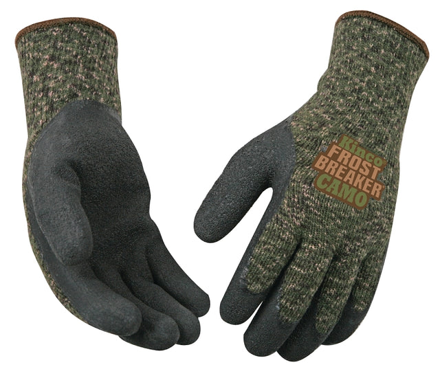 Frost Breaker 1788-L Thermal Protective Gloves, Men's, L, Regular Thumb, Knit Wrist Cuff, Acrylic, Camouflage/Green