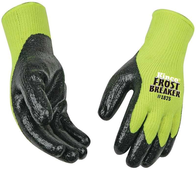 Frost Breaker 1875-L High-Visibility High-Dexterity Protective Gloves, Men's, L, Keystone Thumb, Knit Wrist Cuff
