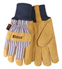 Heatkeep 1927KW-M Thermal Protective Gloves, Men's, M, Angled Wing Thumb, Knit Wrist, Cotton Blend Canvas