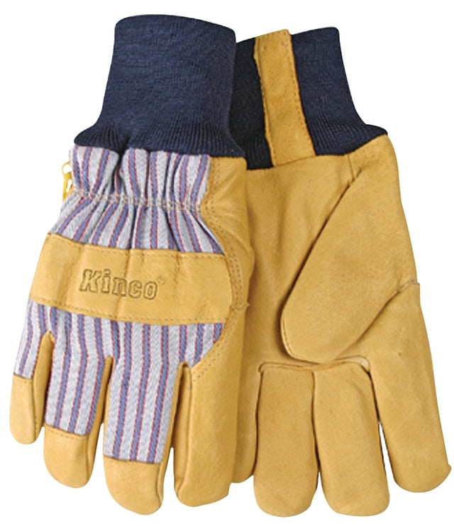 Heatkeep 1927KW-XL Thermal Protective Gloves, Men's, XL, Angled Wing Thumb, Knit Wrist, Cotton Blend Canvas