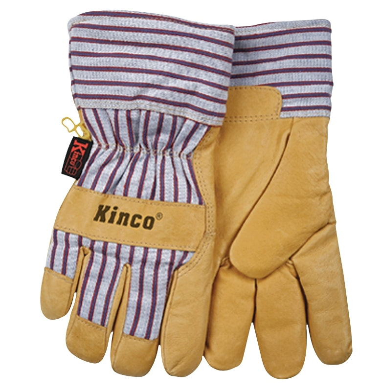 Heatkeep 1927-M Protective Gloves, Men's, M, 11-1/2 in L, Wing Thumb, Easy-On, Palomino