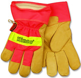 Heatkeep 1938-M Work Gloves, Men's, M, Wing Thumb, Orange/Palamino