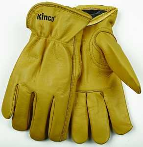 Heatkeep 98RL-M Driver Gloves, Men's, M, 10-1/2 in L, Keystone Thumb, Easy-On Cuff, Cowhide Leather, Gold