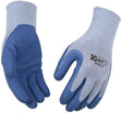 Kinco 1791-M Coated Gloves, Men's, M, 7 to 8 in L, Knit Wrist Cuff, Latex Coating, Latex/Polyester, Blue/Gray
