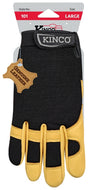 KincoPro 101-M Safety Gloves, Men's, M, Wing Thumb, Hook and Loop, Polyester/Spandex, Gold