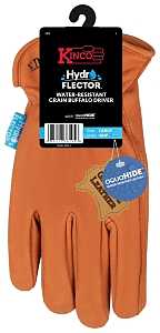 Kinco 381P-L Gloves, L, Keystone Thumb, Elastic Cuff, Buffalo Leather