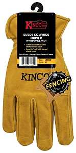 Kinco 97-M Gloves, Men's, M, Keystone Thumb, Shirred Elastic Cuff, Cowhide Leather, Gold