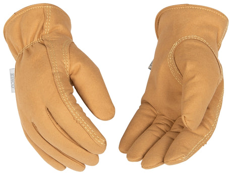 Hydroflector 254HKPW-M Driver Gloves, Women's, M, 7 to 8 in L, Keystone Thumb, Easy-On, Shirred Elastic Cuff, Tan