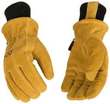 Hydroflector 350HKP-XL Gloves, Men's, XL, Keystone Thumb, Knit Wrist Cuff, Cowhide Leather, Gold