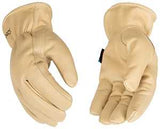 Hydroflector 398HKP-L Gloves, Men's, L, Keystone Thumb, Easy-On Cuff, Cowhide Leather, Tan