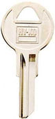 Hy-Ko 11010Y105 Key Blank, Brass, Nickel, For: Yale Cabinet, House Locks and Padlocks, Y105 Key Number, Pack of 10