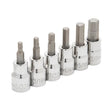 GearWrench 88689 Bit Socket Set, 6-Piece, Specifications: SAE Measurement