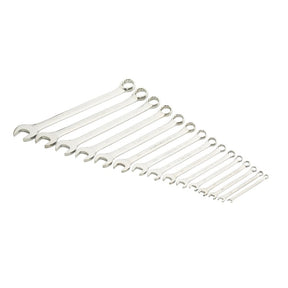 GearWrench 81901 Wrench Set, 15 -Piece, Alloy Steel, Full Polish Chrome, Specifications: SAE Measurement