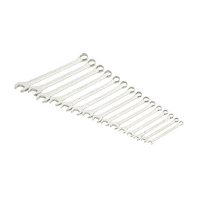 GearWrench 81902 Combination Wrench Set, 15-Piece, Steel, Chrome