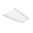 GearWrench 81938G Combination Wrench Set, 11-Piece, Steel, Chrome, Specifications: Long Pattern Length Format