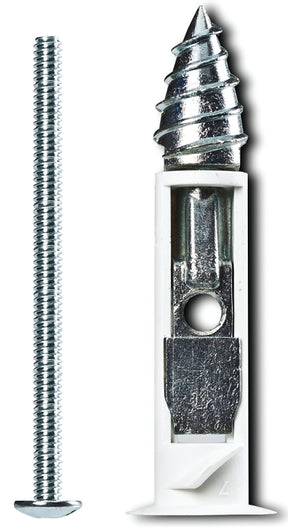 Cobra Anchors 364S Driller Toggle Bolt, 3 in L, Zinc, Chrome Zinc, 100 lb, 2/PK