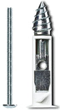 Cobra Anchors 364S Driller Toggle Bolt, 3 in L, Zinc, Chrome Zinc, 100 lb, 2/PK