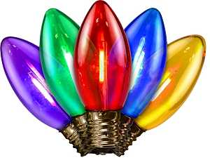 Holiday Bright Lights BU25FLDSC9-TMU Light Bulb, 0.6 W, Intermediate (E17) Lamp Base, LED Lamp, Multi-Color Light