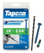 Tapcon 28385 Concrete Screw Anchor, T30 Screw, 1/4 in Dia, 2-3/4 in L, Steel, Climaseal, 75/PK