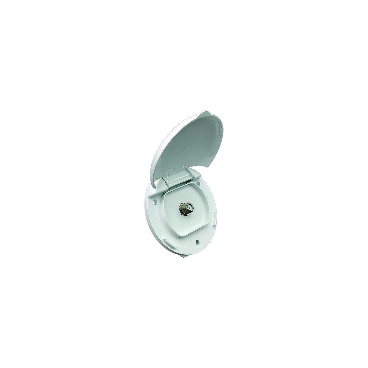 B&B Molders 94307 Compact Enclosure, Polar White, Single Coax