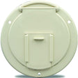 B&amp;B Molders 94328 Round Electric Cable Hatch w/Back, 4-5/8" Polar White