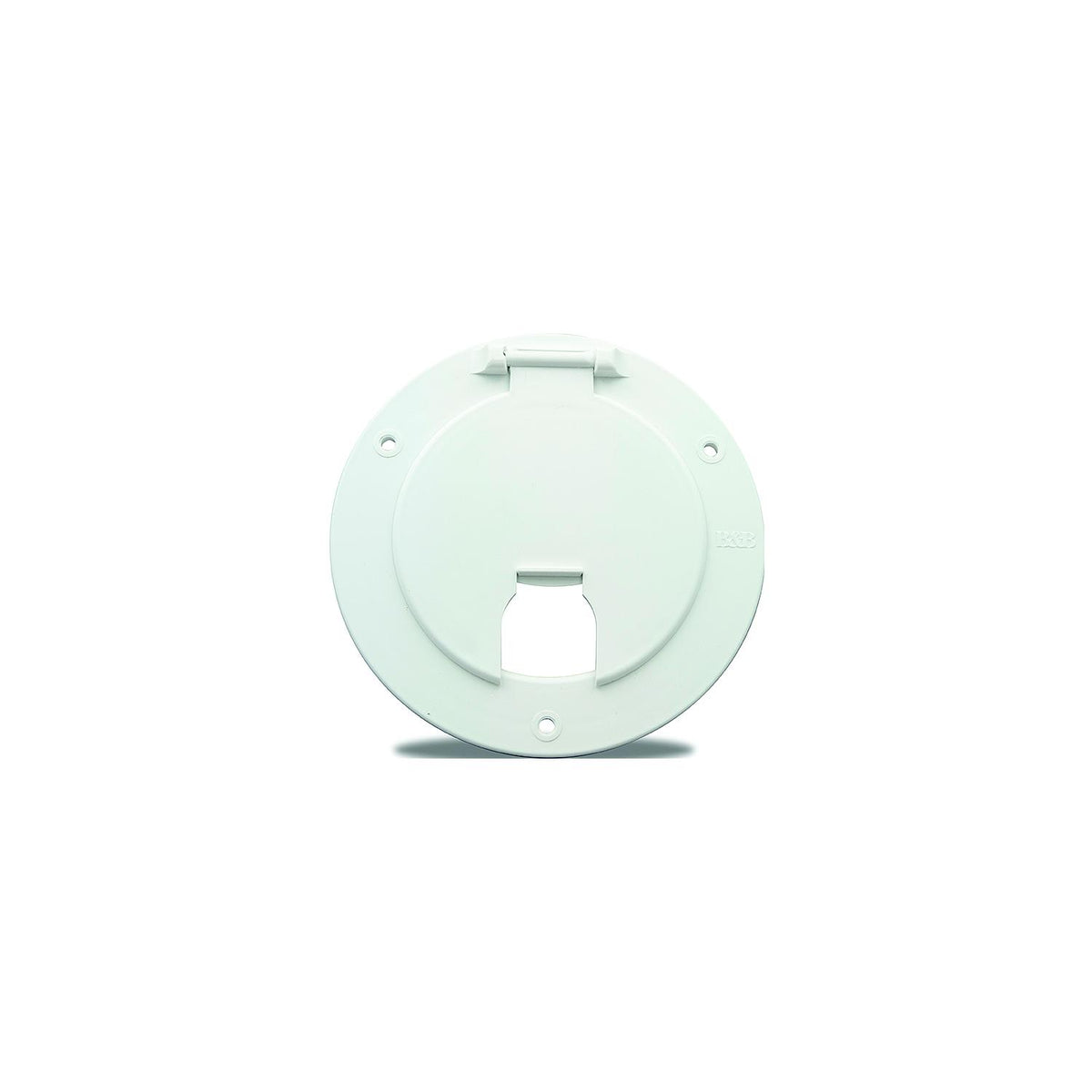 B&B Molders 94331 Round Electric Cable Hatch w/o Back, 5-1/8″ Polar White