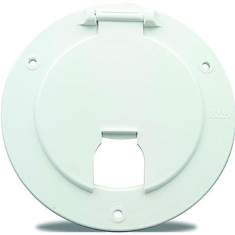 B&B Molders 94332 Round Electric Cable Hatch w/o Back, 5-1/8" Black