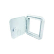 B&B Molders 94334 Square Electric Cable Hatch, Small w/Open Back & Key Lock, Polar White