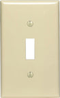Leviton PJ1-I Wallplate, 4-7/8 in L, 3-1/8 in W, 1-Gang, Nylon, Ivory
