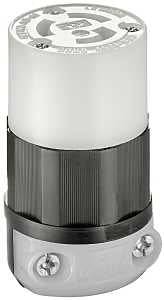 Leviton 026-05269-0PB Electrical Connector, 2 -Pole, 15 A, 125 V, NEMA: NEMA 5-15R, Black/White