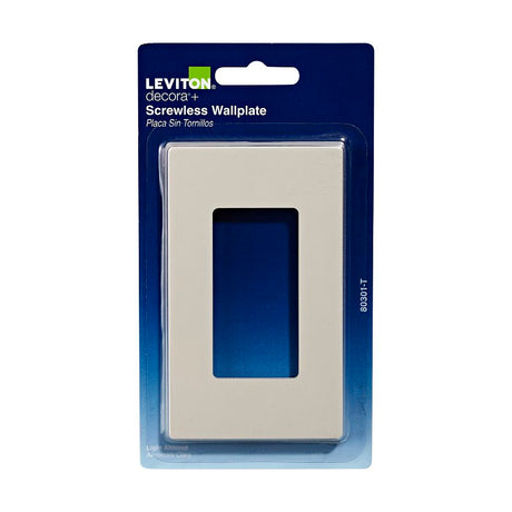 Leviton 029-0PJ26-00T GFCI/Rocker Wallplate, 4-5/8 in L, 2-3/4 in W, 1-Gang, Polycarbonate, Light Almond